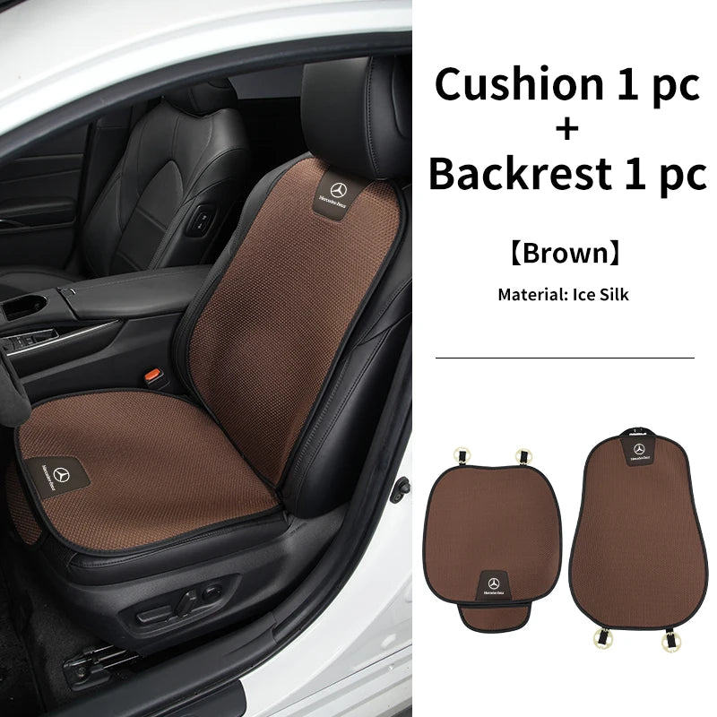 Coussin de siège auto antidérapant en soie glacée pour Mercedes-Benz
