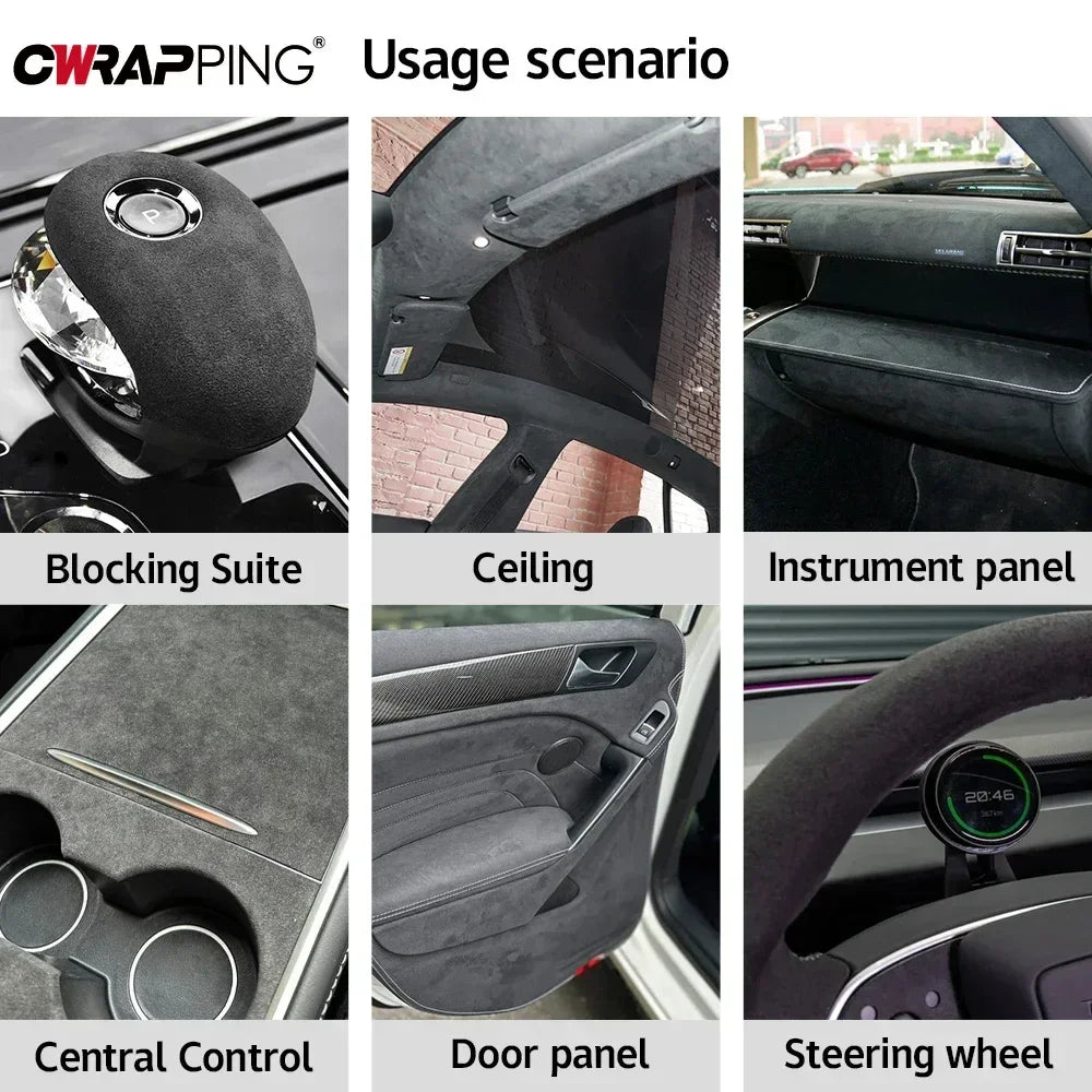 Film adhésif en suédine haut de gamme pour intérieur de voiture