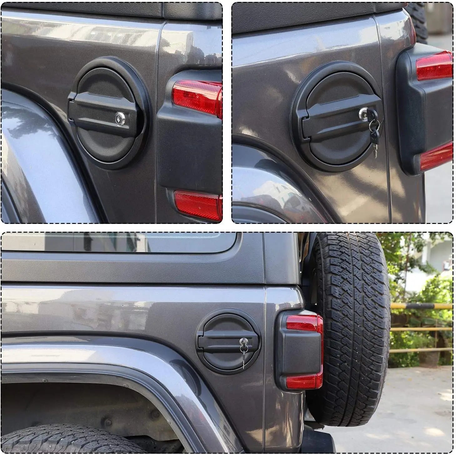 Couvercle de réservoir d’essence avec clé pour Jeep