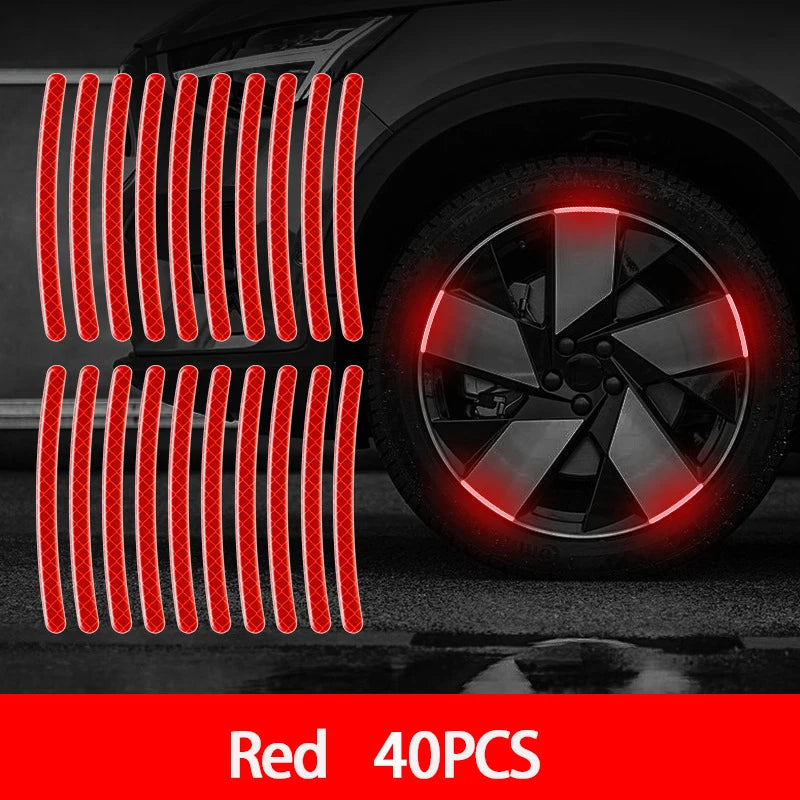 Lot de 40 stickers pour jantes – voiture, moto et vélo