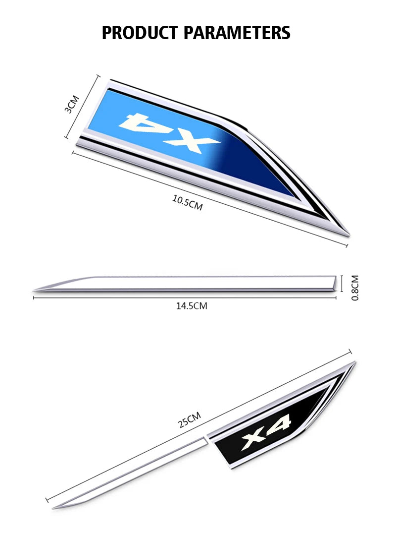 Autocollants latéraux 3D pour portes BMW X1 à X7