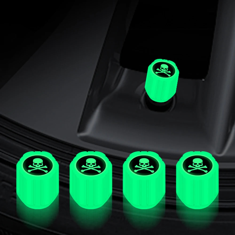 Bouchons de valve lumineux pour pneus (lot de 4)