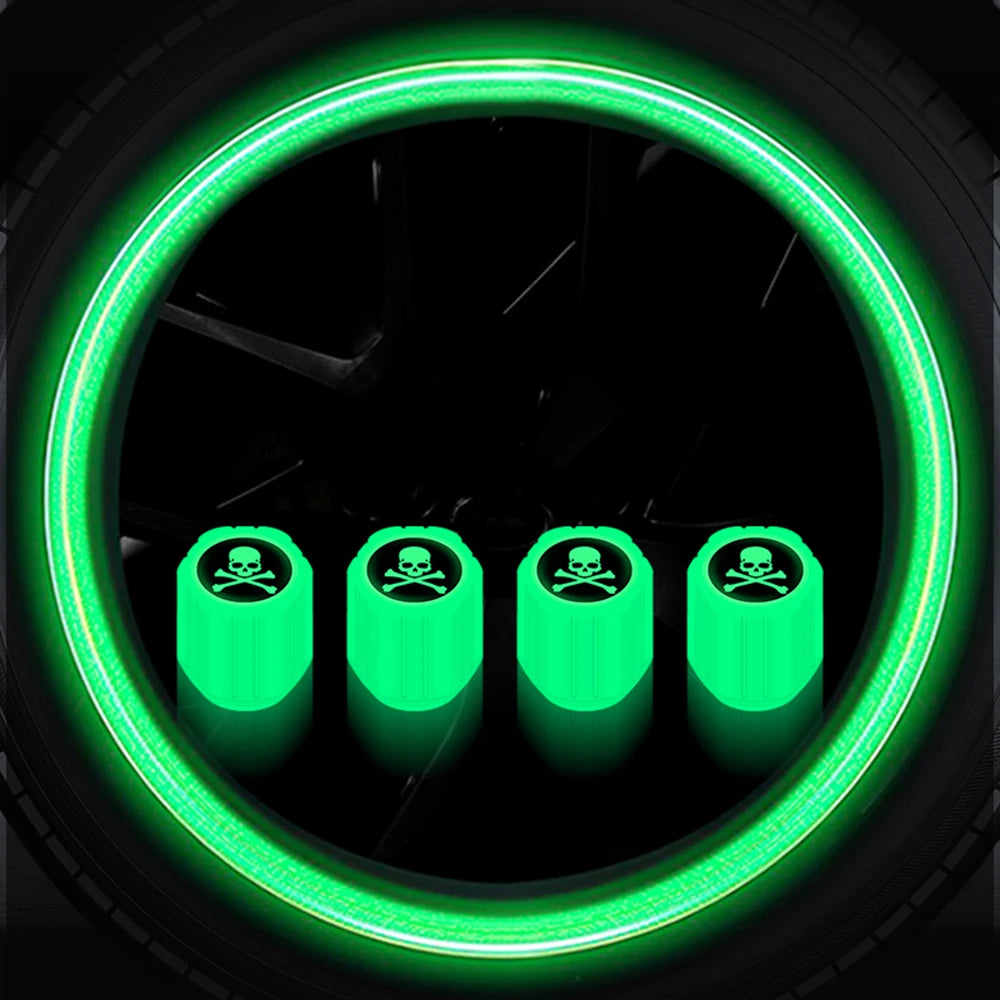 Bouchons de valve lumineux pour pneus (lot de 4)