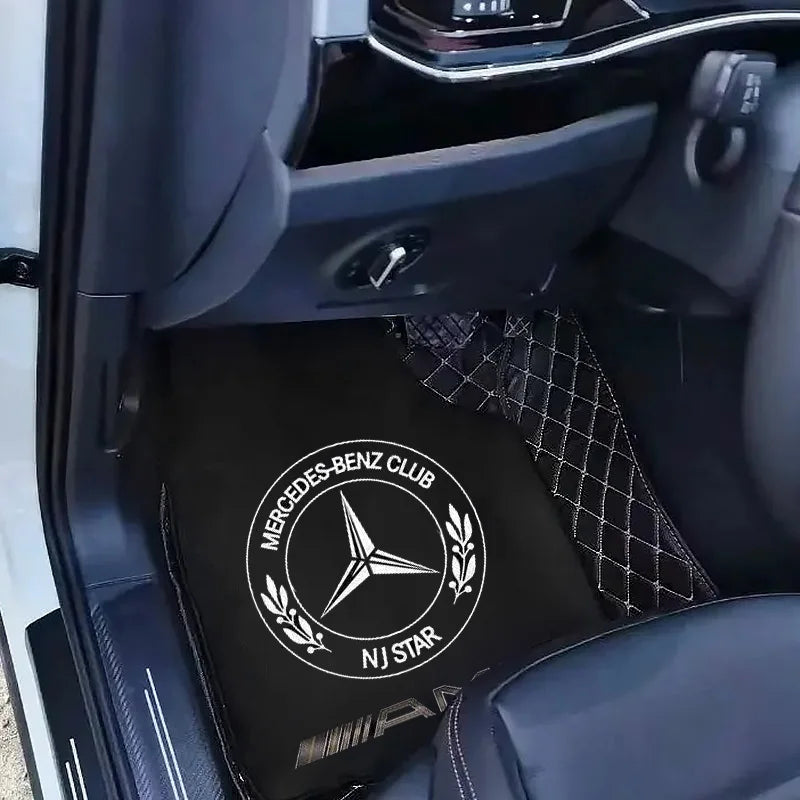 Tapis de sol voiture en cuir PU étanche – Protection intérieure pour Mercedes-Benz