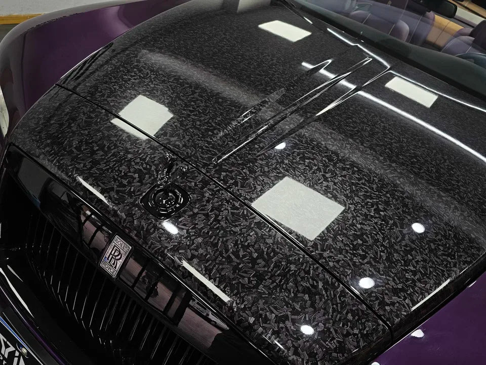 Film vinyle carbone forgé noir premium