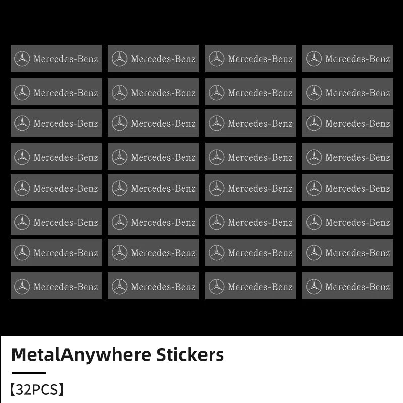 3D Metal Logo Letter Stickers for Mercedes Benz