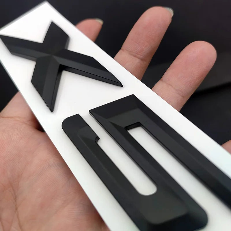 Logo Arrière BMW X5 Noir Mat 3D