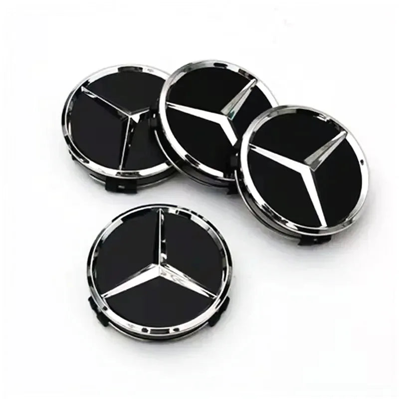 4pcs Enjoliveurs de moyeu 75mm pour Mercedes Benz
