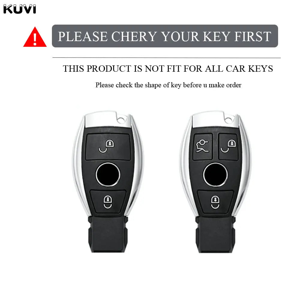 Coque de clé en ABS fibre de carbone pour Mercedes-Benz – Protection élégante