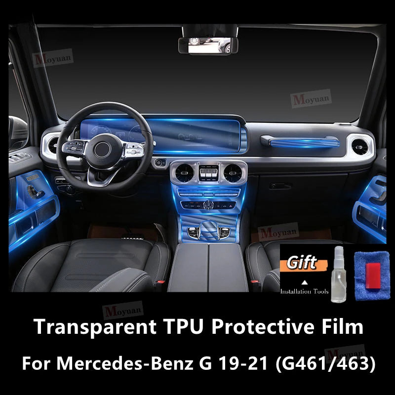 Film protecteur TPU transparent pour intérieur Mercedes-Benz – Protection écran et panneau de navigation