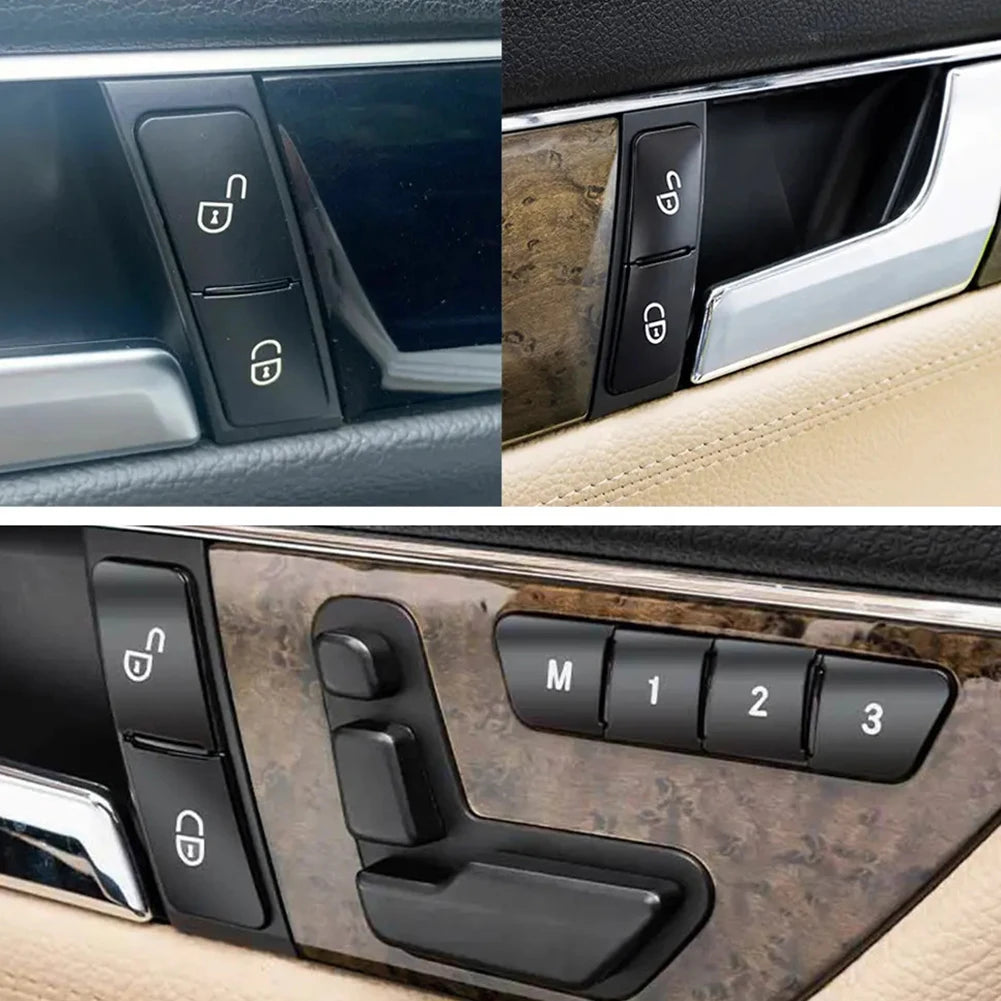 Cache-boutons de verrouillage de porte 4 pièces pour Mercedes-Benz