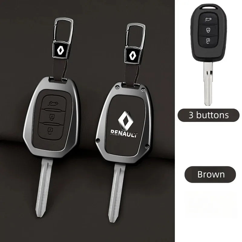 Coque de clé intelligente en alliage de zinc pour Renault