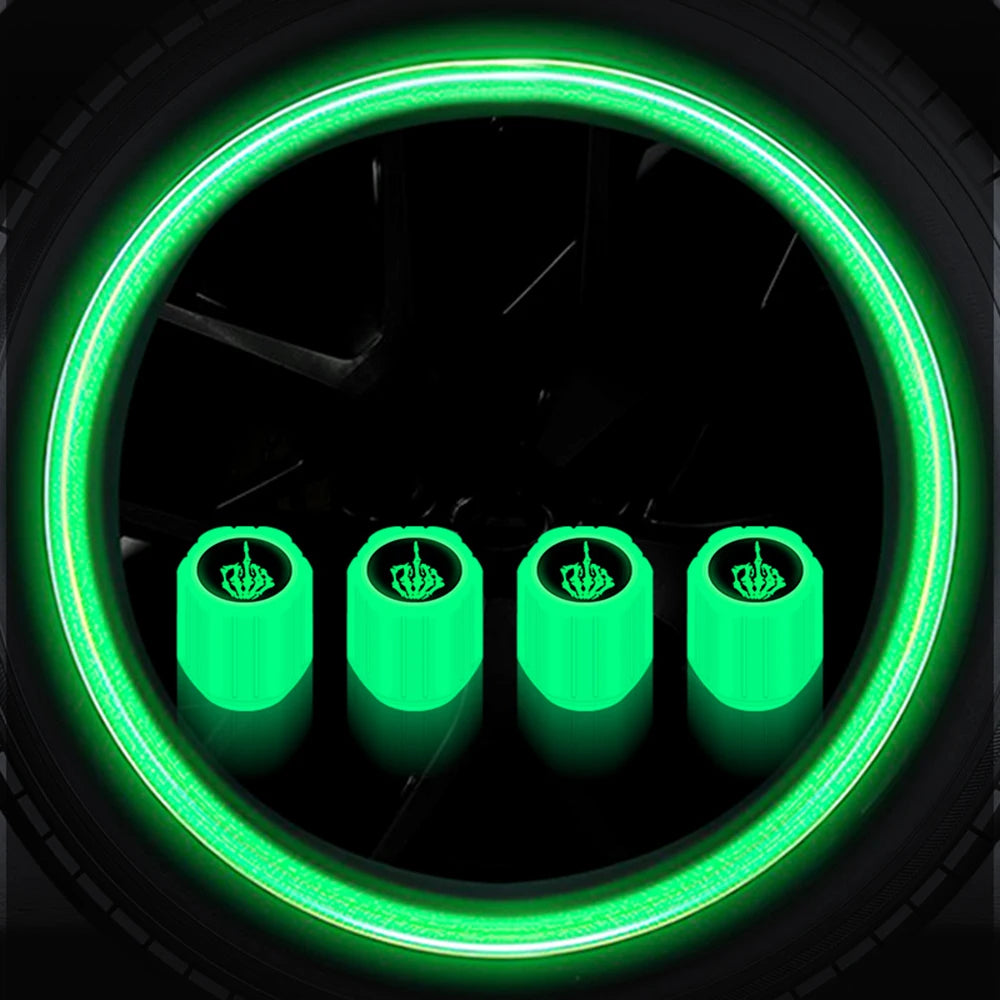 Bouchons de valve lumineux pour pneus (lot de 4)