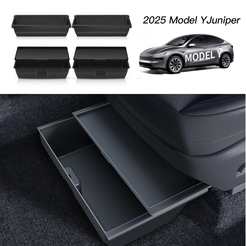 Boîte de rangement cachée sous siège pour Tesla Model Y