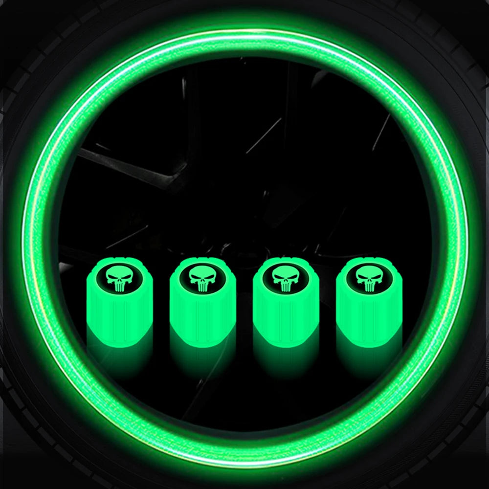 Bouchons de valve lumineux pour pneus (lot de 4)