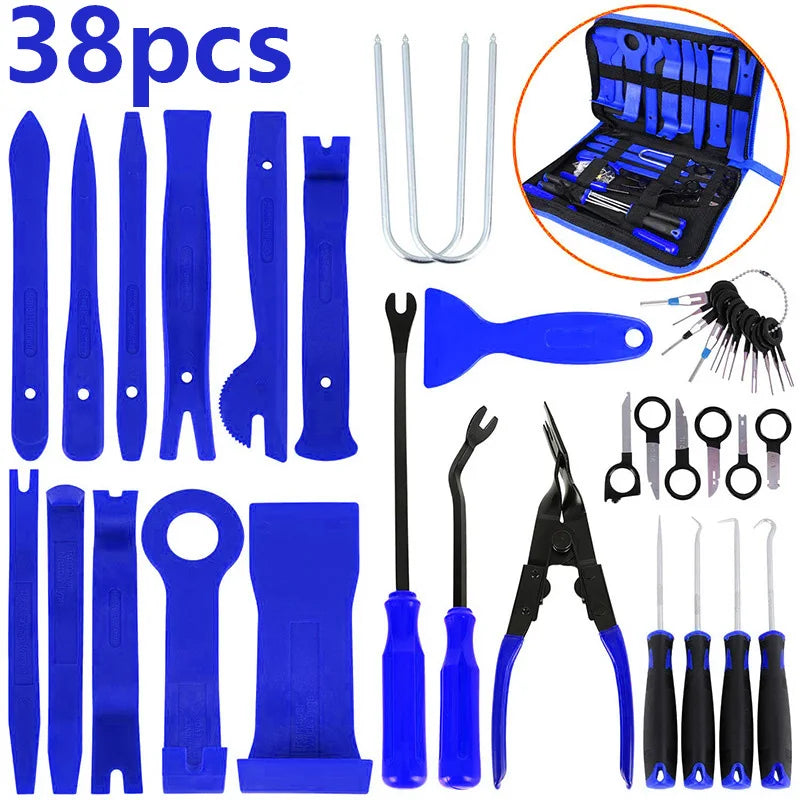 Kit d’outils de démontage intérieur pour voiture – 38 pièces