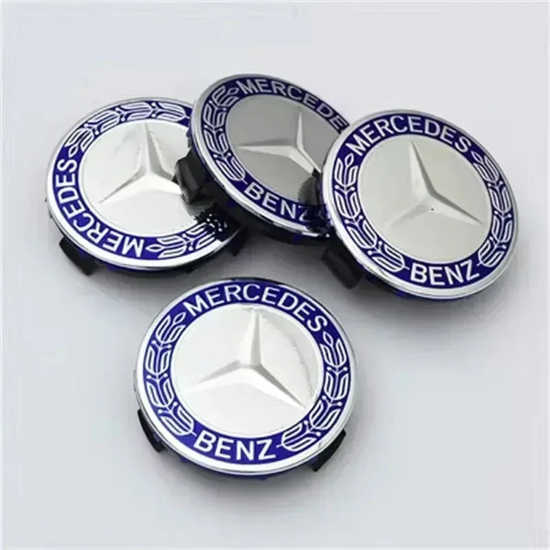 4pcs Enjoliveurs de moyeu 75mm pour Mercedes Benz