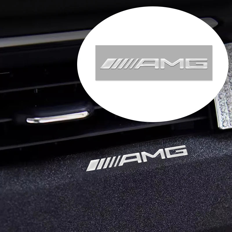 3D Metal Logo Stickers for Mercedes Benz AMG