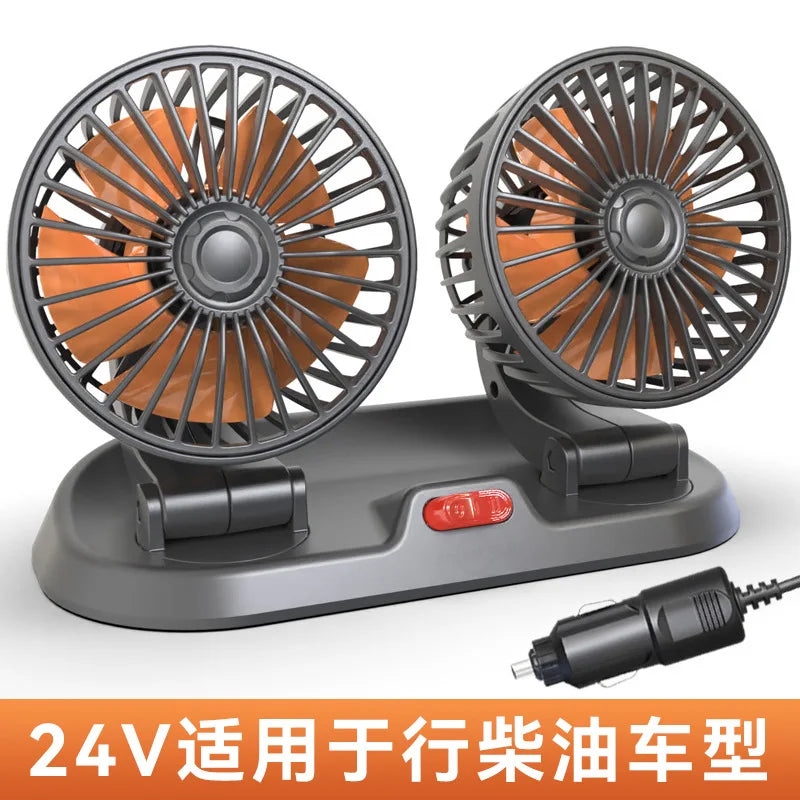 Ventilateur double tête pour voiture