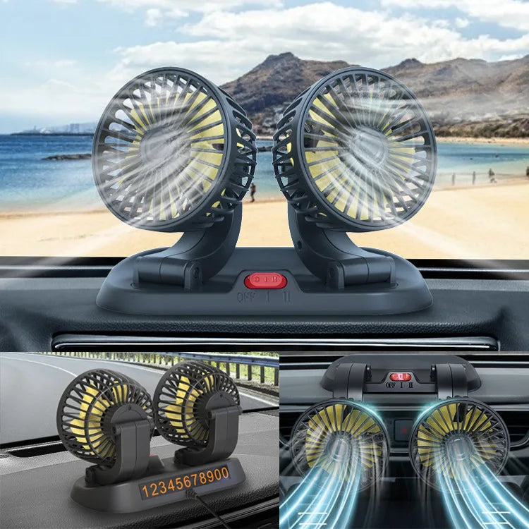 Ventilateur double tête pour voiture