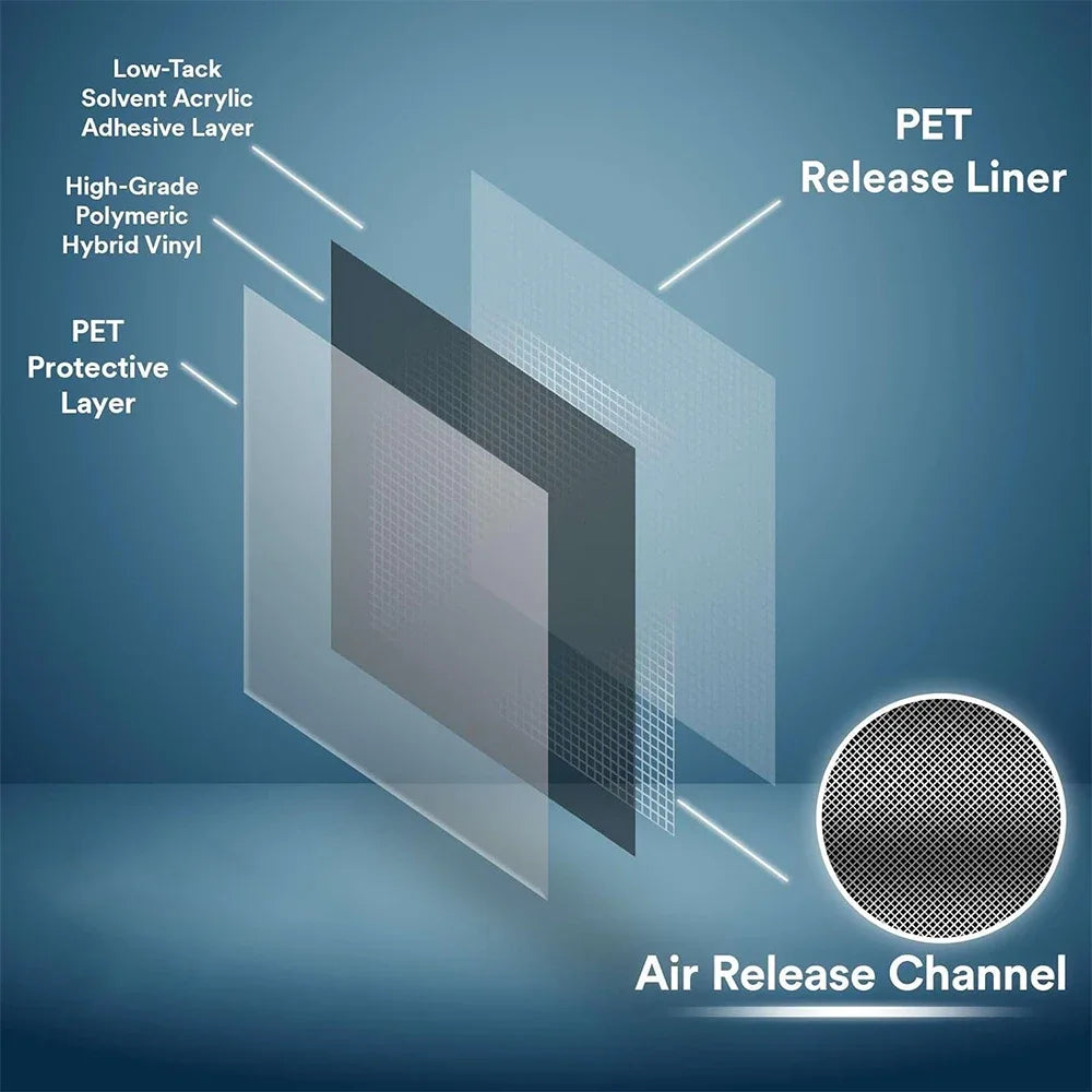 Film adhésif vinyle noir mat pour voiture