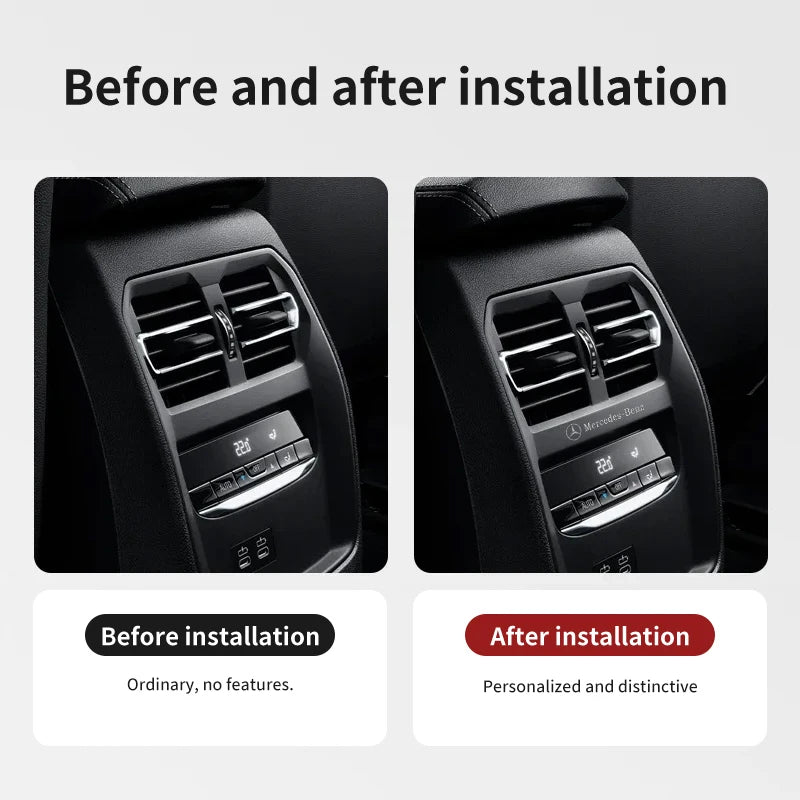 3D Metal Logo Letter Stickers for Mercedes Benz