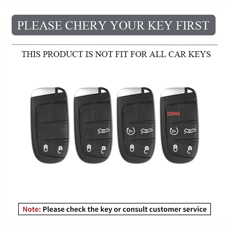 Coque de clé en alliage de zinc et cuir pour Jeep et Chrysler – Protection élégante et résistante