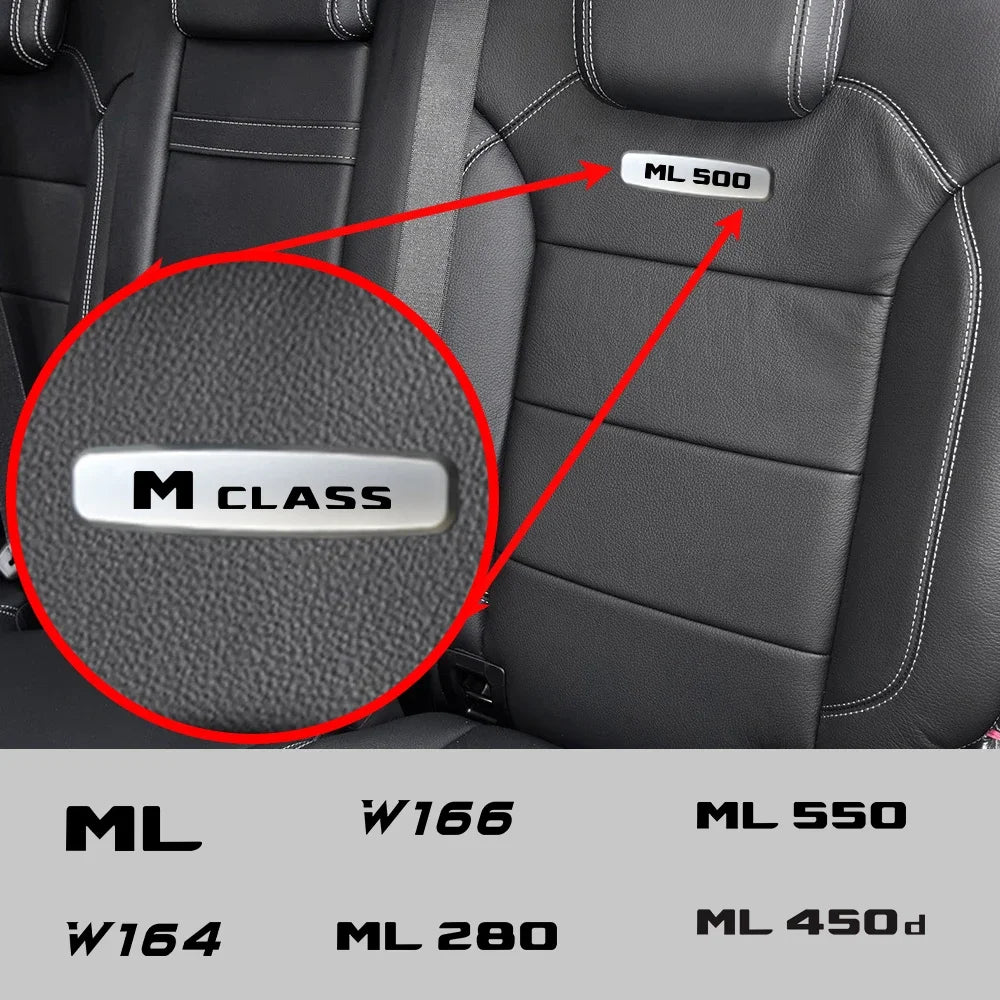 Emblème métallique autocollant pour siège Mercedes-Benz