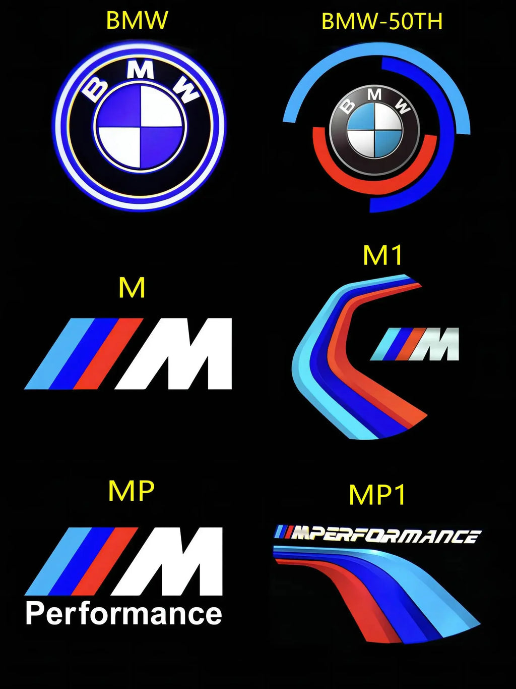 Projecteurs LED de porte logo BMW
