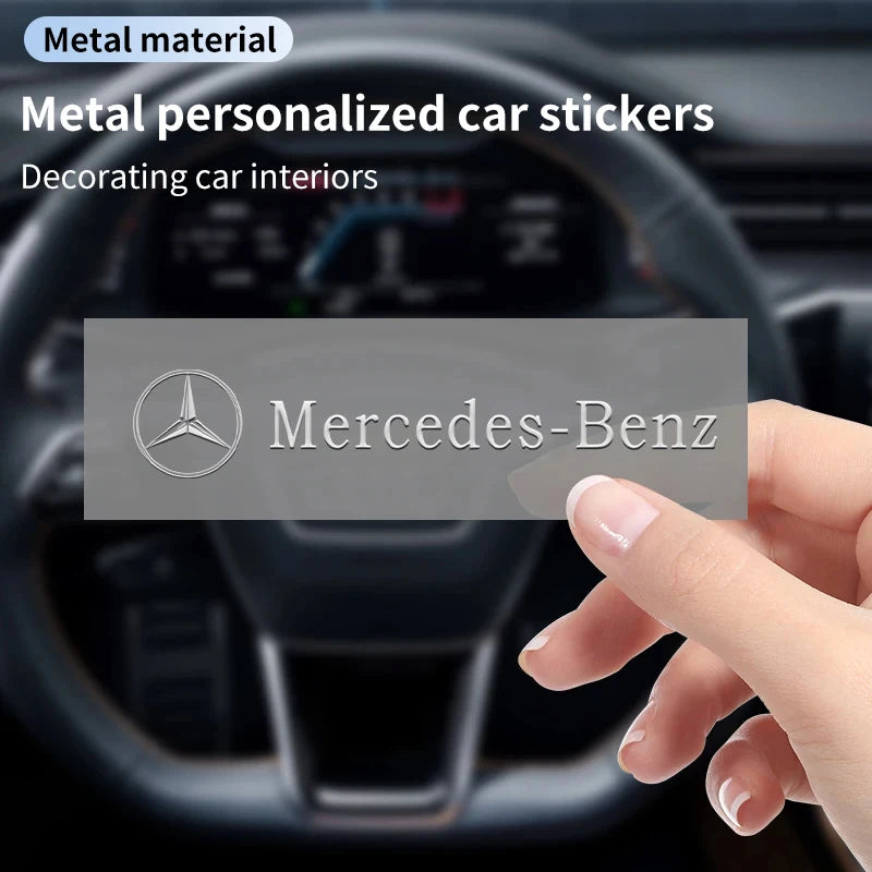 3D Metal Logo Letter Stickers for Mercedes Benz