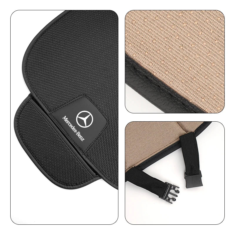 Coussin de siège auto antidérapant en soie glacée pour Mercedes-Benz