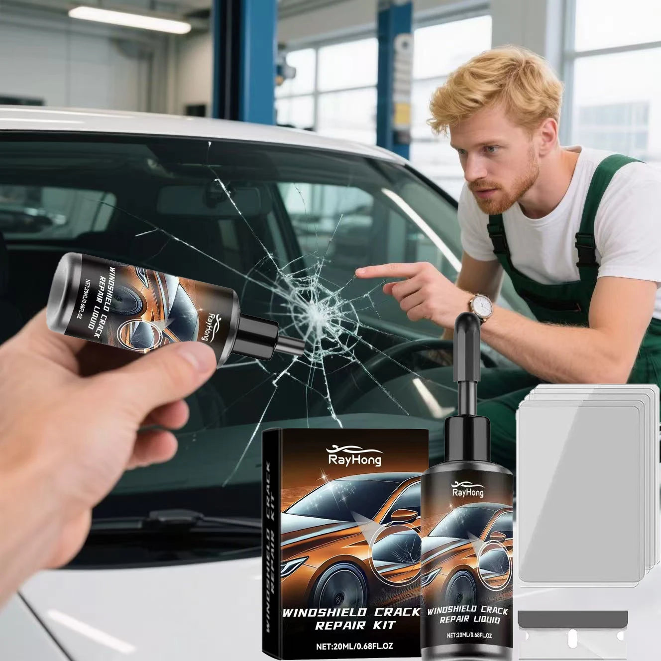 Fluide de Réparation pour Fissures de Pare-brise