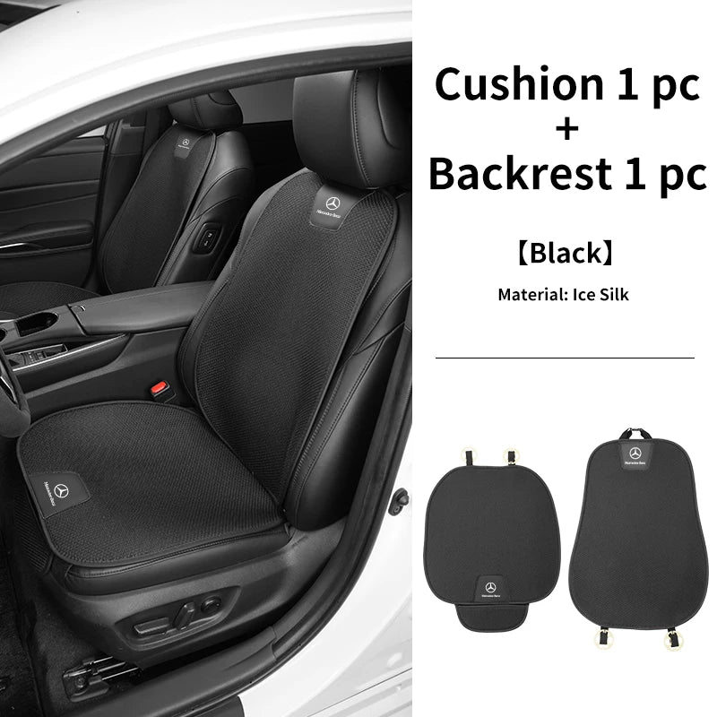 Coussin de siège auto antidérapant en soie glacée pour Mercedes-Benz