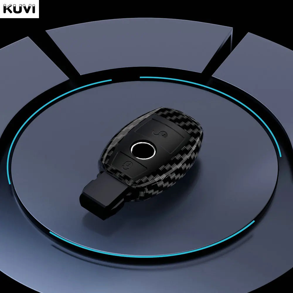 Coque de clé en ABS fibre de carbone pour Mercedes-Benz – Protection élégante