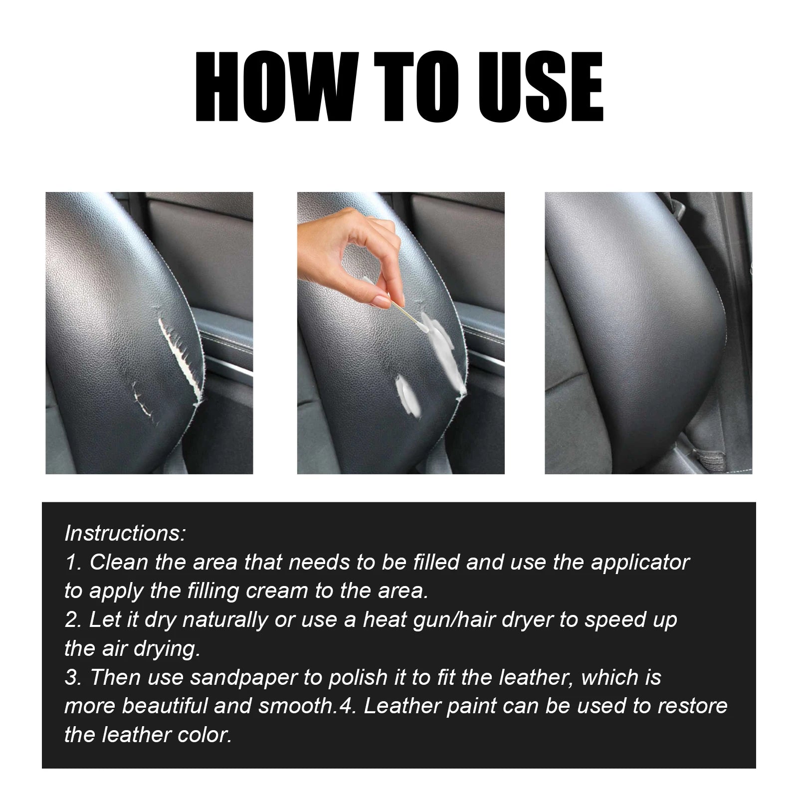 Crème réparatrice pour cuir