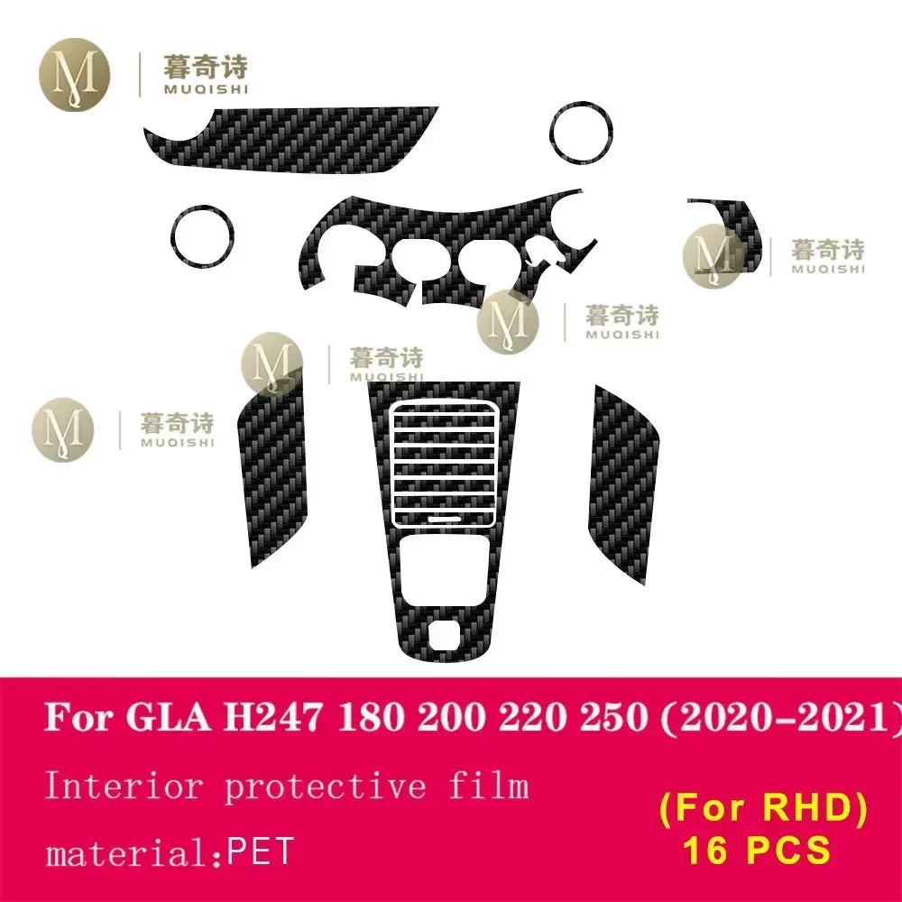 Film protecteur carbone 5D intérieur pour Mercedes-Benz