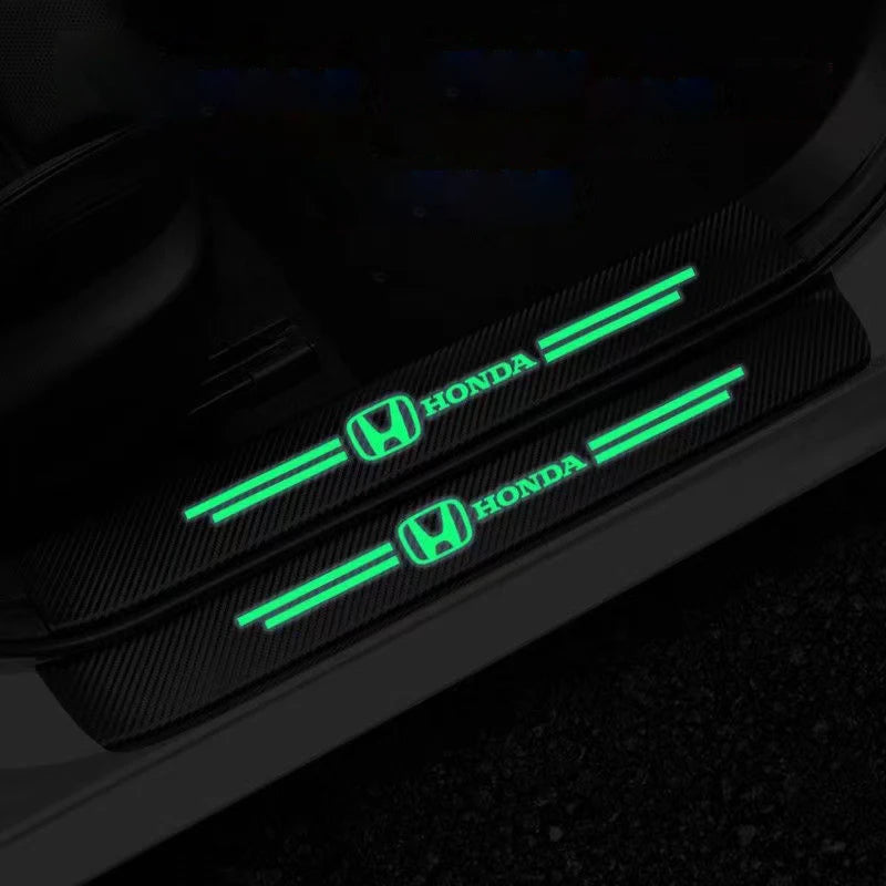 Lot de 4 protections seuil de porte carbone pour Honda