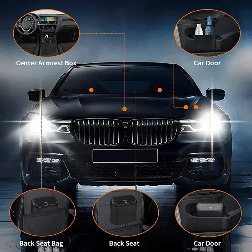 Poubelle de voiture avec couvercle