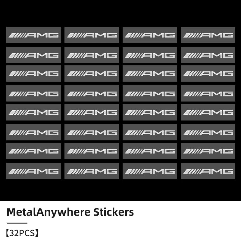 3D Metal Logo Stickers for Mercedes Benz AMG