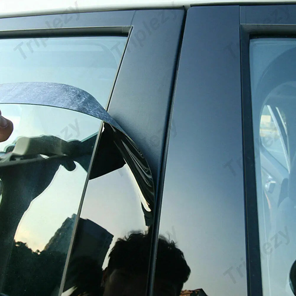 Kit 8pcs Cache Montants de Vitres Noir Brillant