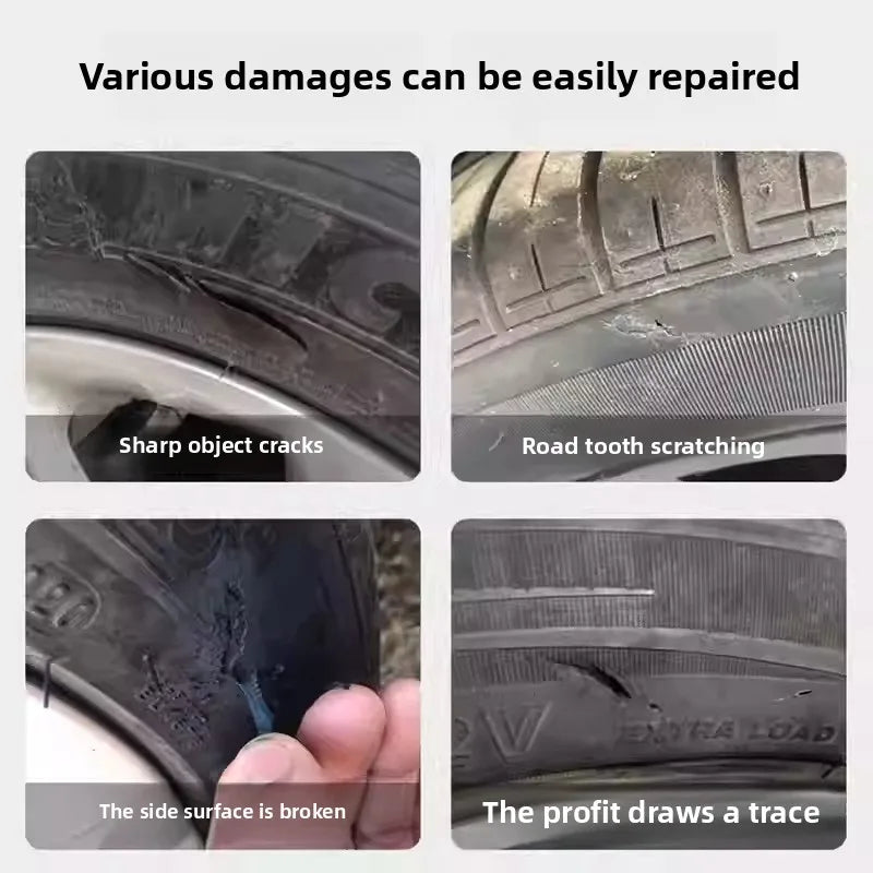 Colle de Réparation de Pneus Noire – Solution Rapide