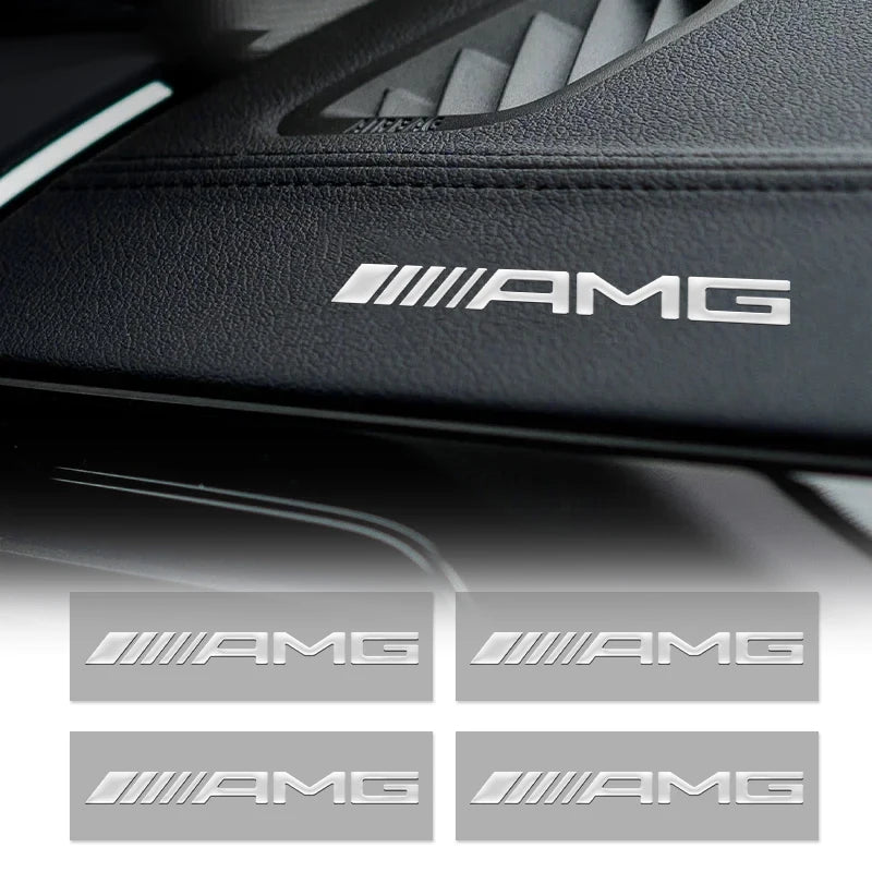 3D Metal Logo Stickers for Mercedes Benz AMG
