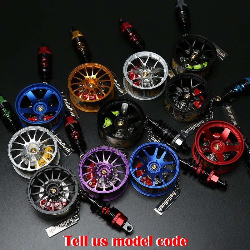 Pendentif décoratif de voiture design amortisseur et moyeu de roue