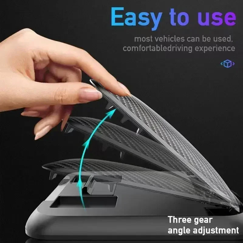 Support de téléphone pour tableau de bord imitation carbone pour Mercedes-Benz