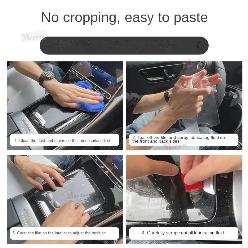 Film protecteur TPU transparent pour intérieur Mercedes-Benz – Protection écran et panneau de navigation