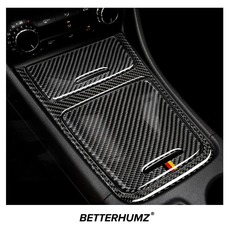 Center Storage Box Panel Trim Ashtray Cover Stickers for Mercedes Benz