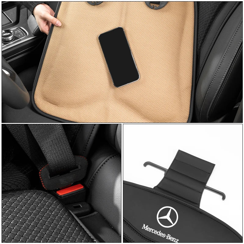 Coussin de siège en soie glacée avec dossier pour Mercedes-Benz