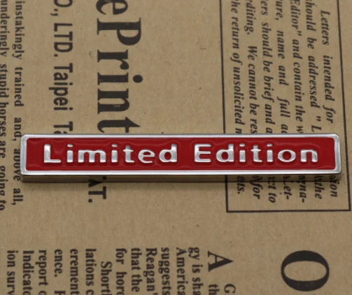 Insigne métallique 3D Limited Edition pour voiture et moto