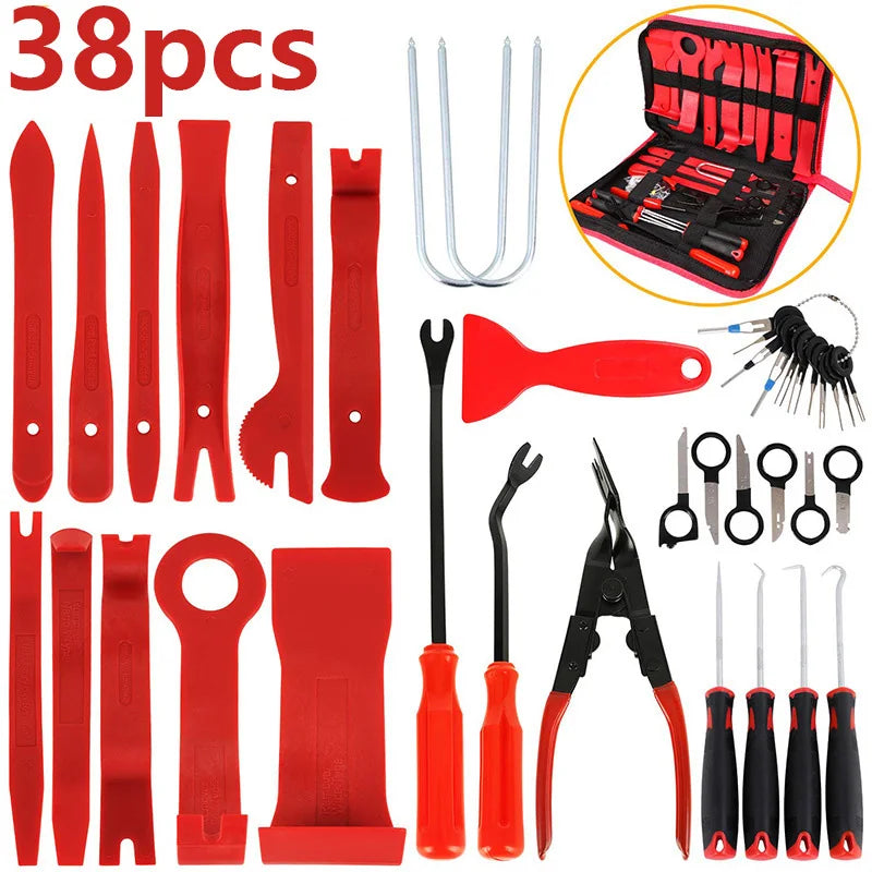 Kit d’outils de démontage intérieur pour voiture – 38 pièces