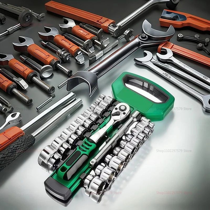 Set de clés à douille et cliquet pour voiture – Outils de réparation auto